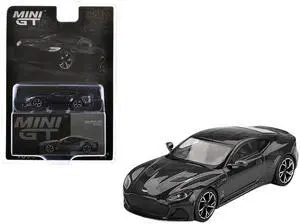 Aston Martin DBS RHD (Right Hand Drive) "007 Edition" Black Metallic Limited Edition 1/64 Diecast Model Car by Mini GT