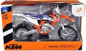 KTM 450 SX-F Dirt Bike Motorcycle Orange and White 1/12 Diecast Motorcycle Model by New Ray