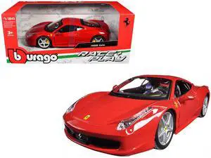 Ferrari 458 Italia Red 1/24 Diecast Model Car by Bburago