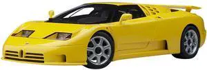 Bugatti EB110 SS Super Sport Giallo Bugatti Yellow with Silver Wheels 1/18 Model Car by Autoart