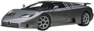 Bugatti EB110 SS Super Sport Grigio Metalizzatto Silver Metallic with Silver Wheels 1/18 Model Car by Autoart