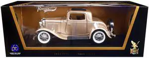 1932 Ford 3 Window Coupe Gold 1/18 Diecast Model Car by Road Signature