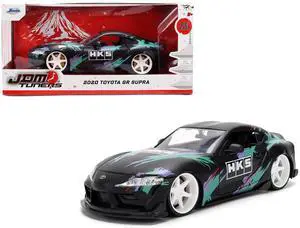 2020 Toyota GR Supra "HKS" Matt Black with Graphics "JDM Tuners" 1/24 Diecast Model Car by Jada