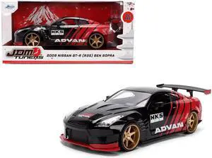 2009 Nissan GT-R (R35) Ben Sopra "Advan" Black and Red "JDM Tuners" 1/24 Diecast Model Car by Jada