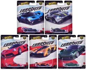 "Euro Speed" 5 piece Set "Car Culture" 2025 Series L Diecast Model Cars by Hot Wheels