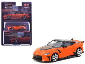 Nissan VeilSide FFZ400 Fairlady Z RHD (Right Hand Drive) Orange with Black "Global64" Series 1/64 Diecast Model by Tarmac Works