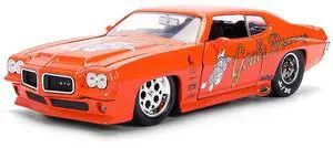 1971 Pontiac GTO "Goat's Revenge" Orange with Graphics "Bigtime Muscle" Series 1/24 Diecast Model Car by Jada