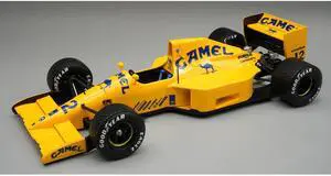 Lotus 102 #12 "Lamborghini Engine" F1 "Monaco GP" (1990) "Mythos Series" with Display Case 1/18 Model Car by Tecnomodel