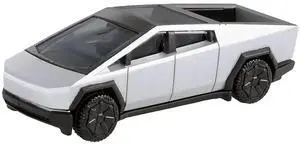 Tesla Cybertruck Pickup Truck Brushed Metal 1/75 Diecast Model Car by Tomica