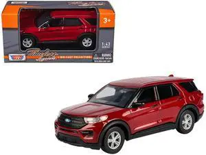 2023 Ford Explorer Red Metallic "Timeless Legends" Series 1/43 Diecast Model Car by Motormax