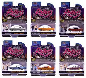 "Homie Rollerz" 2025 Series 1 Set of 6 pieces 1/64 Diecast Model Cars by Greenlight and DGA