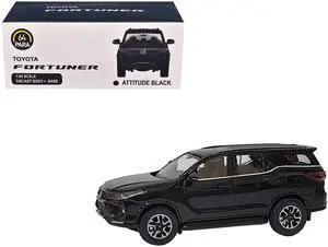 2023 Toyota Fortuner Attitude Black 1/64 Diecast Model Car by Paragon