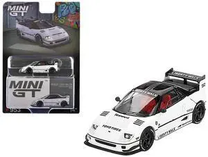 Mazda AZ-1 Liberty Walk LB40 RHD White with Black Top "2024 Tokyo Auto Salon" Limited Edition 1/64 Diecast Model Car by Mini GT