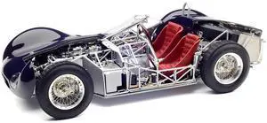 Maserati Tipo 60/61 "Birdcage" Dark Blue "Cut-Off Model" Limited Ed with Showcase and Baseplate 1/18 Diecast Model Car by CMC