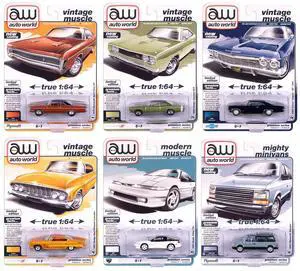 Auto World Premium 2025 Release 2 Set A of 6 pieces 1/64 Diecast Model Cars by Auto World