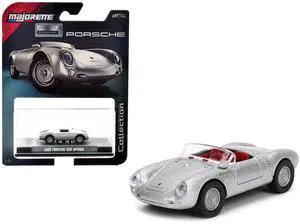 1955 Porsche 550 Spyder Silver Metallic with Red Interior "Collection" Series 1/64 Diecast Model Car by Majorette
