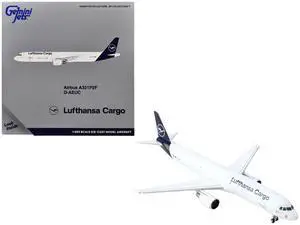 Airbus A321P2F Commercial Aircraft "Lufthansa Cargo" (D-AEUC) White with Blue Tail 1/400 Die Cast Model Airplane by GeminiJets