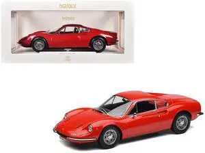 1968 Dino 246 GT Red 1/18 Diecast Model Car by Norev