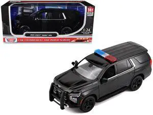 2025 Chevrolet Tahoe PPV Black "Custom Builder's Kit - Law Enforcement and Public Service" 1/24 Diecast Model Car by Motormax