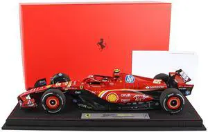Ferrari SF-24 #55 Carlos Sainz 3rd Place Formula One F1 "Monaco GP" (2024) Limited Edition 1/18 Diecast Model Car by BBR