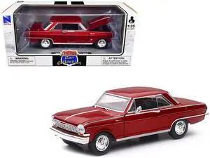 1964 Chevrolet Nova SS Burgundy "Muscle Car Collection" 1/25 Diecast Model Car by New Ray
