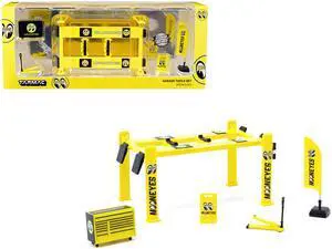 "Mooneyes" Garage Tools Set of 5 pieces with Stickers for 1/64 Model Cars by Tarmac Works