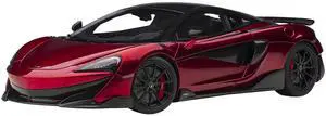 McLaren 600LT Vermillion Red and Carbon 1/18 Model Car by Autoart