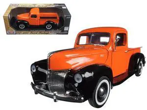 1940 Ford Pickup Truck Orange "Timeless Classics" 1/18 Diecast Model Car by Motormax