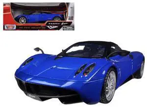 Pagani Huayra Blue with Black Top 1/18 Diecast Model Car by Motormax