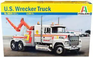 Skill 4 Model Kit U.S. Wrecker Tow Truck 1/24 Scale Model by Italeri