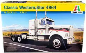 Skill 3 Model Kit Western Star Classic 4964 Truck Tractor 1/24 Scale Model by Italeri