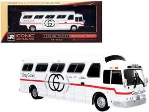 1966 GM PD4107 "Buffalo" Coach Bus "Gray Coach" "Pearson Airport" (Ontario, Canada) 1/87 Diecast Model by Iconic Replicas