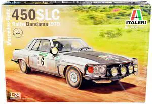 Skill 3 Model Kit Mercedes-Benz 450 SLC Winner "Rallye Bandama Ivory Coast" (1979) 1/24 Scale Model by Italeri