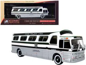 1966 GM PD4107 "Buffalo" Coach Bus "Peter Pan Bus Lines" "Providence" (Rhode Island) 1/87 Diecast Model by Iconic Replicas