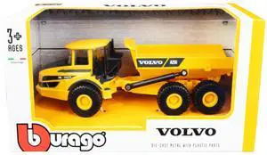 Volvo A25G Articulated Hauler Yellow 1/50 Diecast Model by Bburago