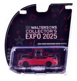 2024 Ford Mustang Dark Horse Red with Black  "2025 Greenlight Waltersons Expo Exclusive" 1/64 Diecast Model Car by Greenlight