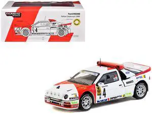Ford RS200 #4 Antonio Zanini - Josep Autet "Rallye Catalunya" (1986) "Hobby64+" Series 1/64 Diecast Model by Tarmac Works