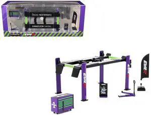 "EVA Racing" Garage Tools Set of 5 pieces with Stickers "Parts64" Series 1/64 Diecast Model by Tarmac Works