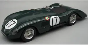 Jaguar C-Type Longtail #17 "24 Hours of Le Mans" (1952) "Mythos Series" with Display Case 1/18 Model Car by Tecnomodel