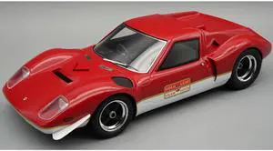 Lotus 62 "Press Version 1969" Red and White "Mythos Series" with Display Case Limited Edition 1/18 Model Car by Tecnomodel