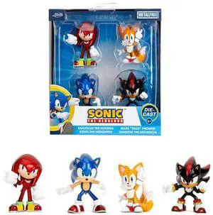 Set of 4 Diecast Figures "Sonic the Hedgehog" Video Game "Metalfigs" Series Diecast Models by Jada