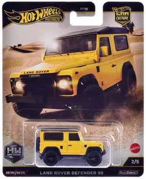 Land Rover Defender 90 Yellow with Black Top "HW Off Road" Series Diecast Model Car by Hot Wheels