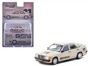 Mercedes-Benz 190 E 2.3-16 #11 Ayrton Senna Winner "Race of Champions" (1984) "Global64" 1/64 Diecast Model by Tarmac Works