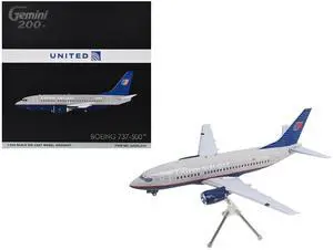 Boeing 737-500 Commercial Aircraft "United Airlines - Classic 737 Series" (N936UA) Gray w/Blue 1/200 Diecast Model by GeminiJets