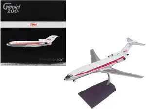Boeing 727-100 Commercial Aircraft "Trans World Airlines (TWA)" (N851TW) White with Red 1/200 Diecast Model by GeminiJets