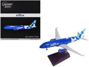 Airbus A320 Commercial Aircraft "JetBlue Airways - Forever Blue" (N547JB) Blue with Graphics 1/200 Diecast Model by GeminiJets