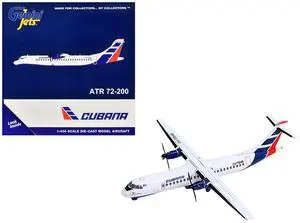 ATR 72-200 Commercial Aircraft "Cubana Airlines" (CU-T1548) White with Red and Blue Stripes 1/400 Diecast Model by GeminiJets