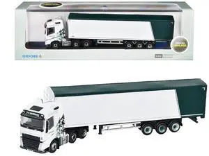 Volvo FH4 Truck RHD w/Walking Floor Trailer "AW Jenkinson" White w/Graphics 1/148 (N) Scale Diecast Model Car by Oxford Diecast