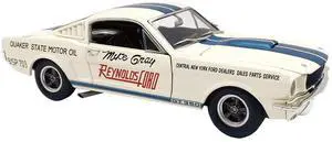 1965 Shelby GT350 "Reynolds Ford" White with Blue Stripes Limited Edition to 204 pieces Worldwide 1/18 Diecast Model Car by ACME