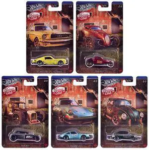 "Vintage Club" 5 piece Set H "Silver" Series Diecast Model Cars by Hot Wheels